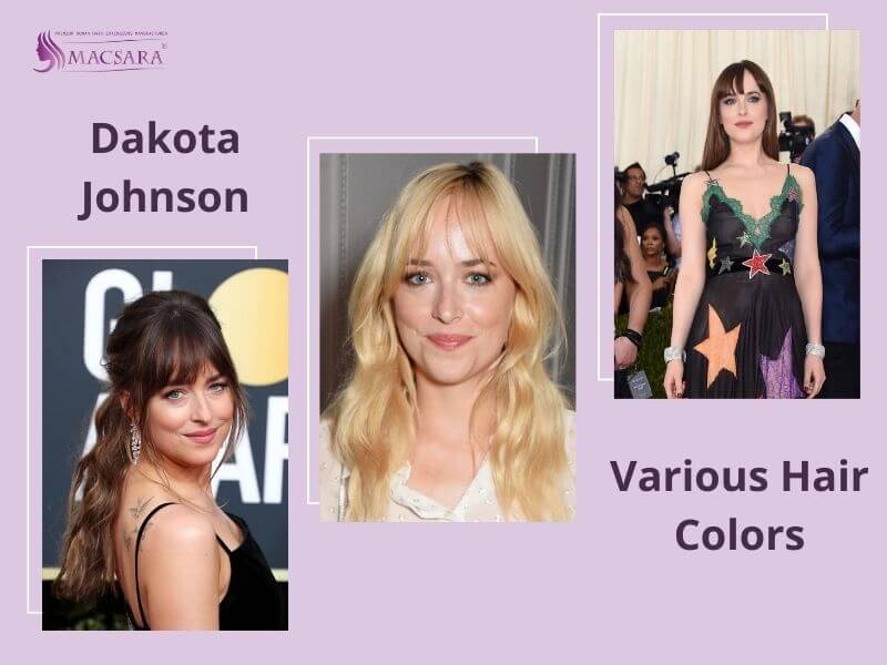 Dakota Johnson With Various Hair Colors