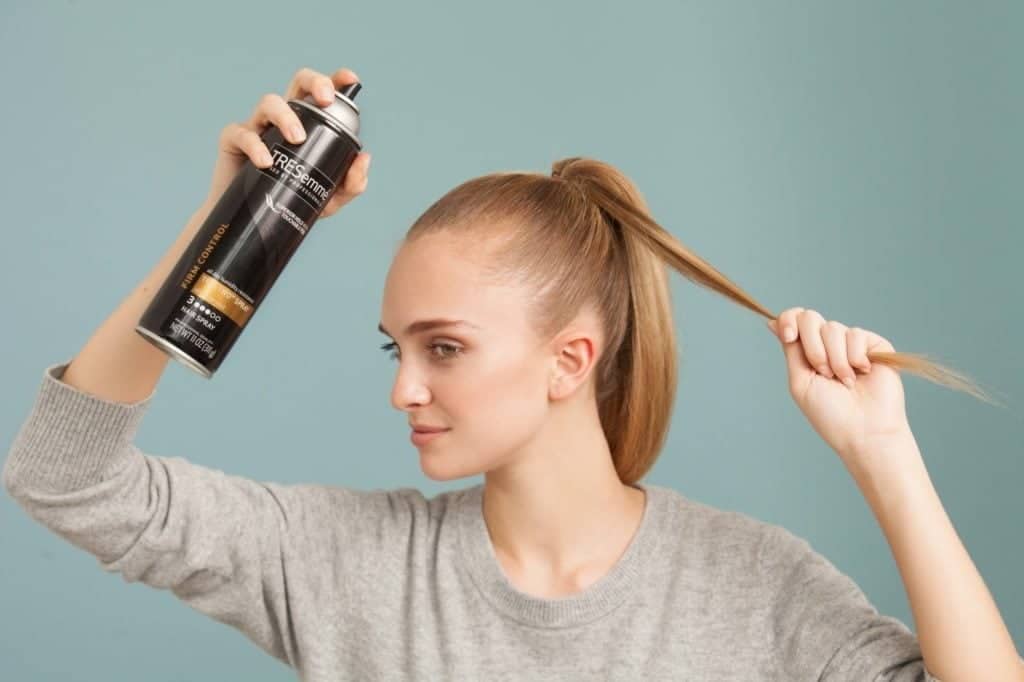 Moreover, you can mist hair with hairspray.