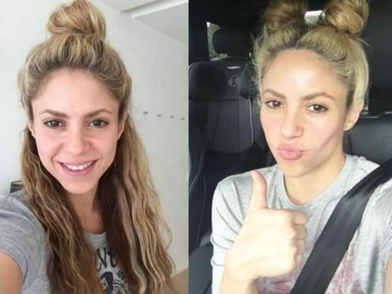 Shakira is confident even with no makeup put on