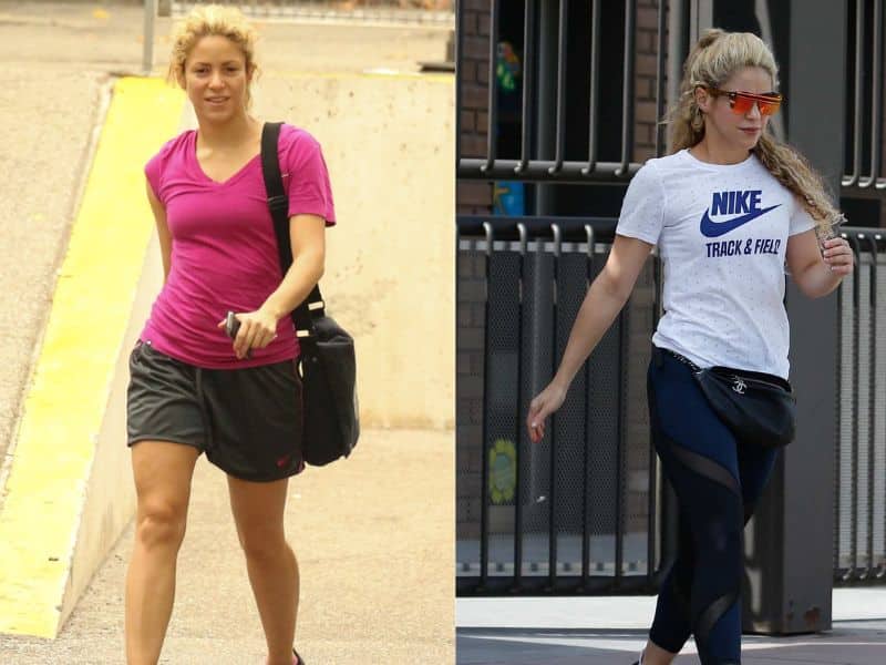 Shakira no makeup was going to the gym 