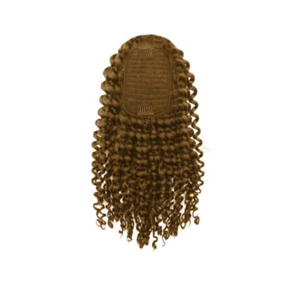 Deep Curly Light Brown Drawstring Ponytail Hair Extensions