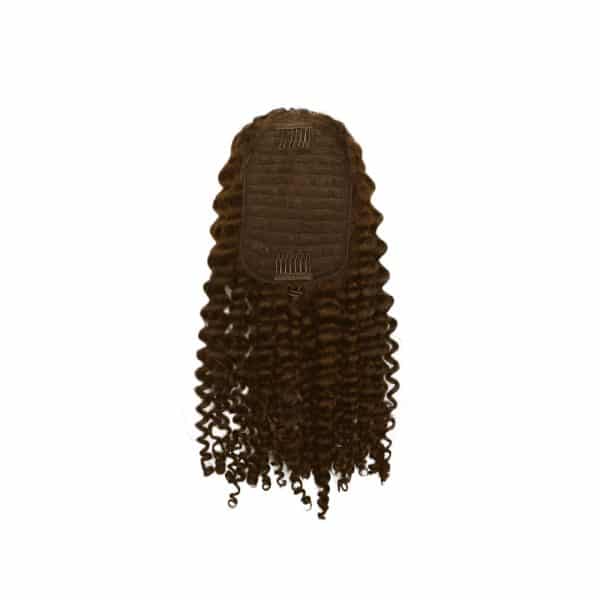 Loose Curly Dark Brown Wrap Drawstring Ponytail Hair Extensions