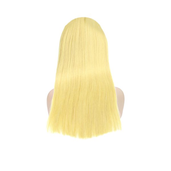 Straight White Blonde Full lace Wig