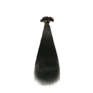 Yaki Straight Black Nano Ring Hair Extensions