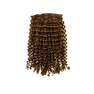 Deep Curly Light Brown Clip-In Hair