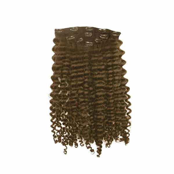 Loose Curly Light Brown Clip-In Hair