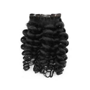 Twist Curly Black Flat Weft Hair Extensions