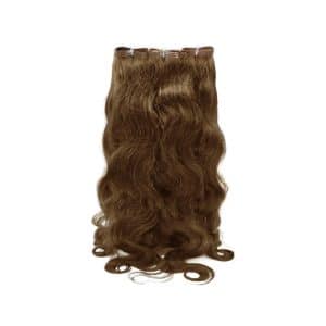 Water Body Wavy Light Brown Flat Weft Hair Extensions