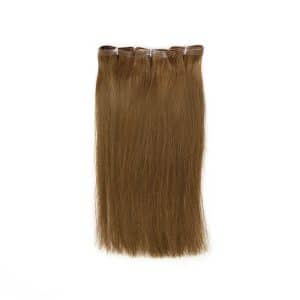 Yaki Straight Light Brown Flat Weft Hair Extensions