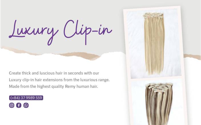 Luxury clip-in hair extension