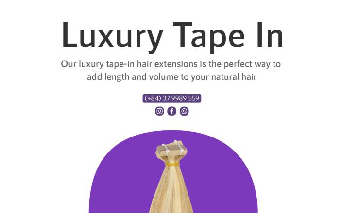 Luxury tape in hair extensions