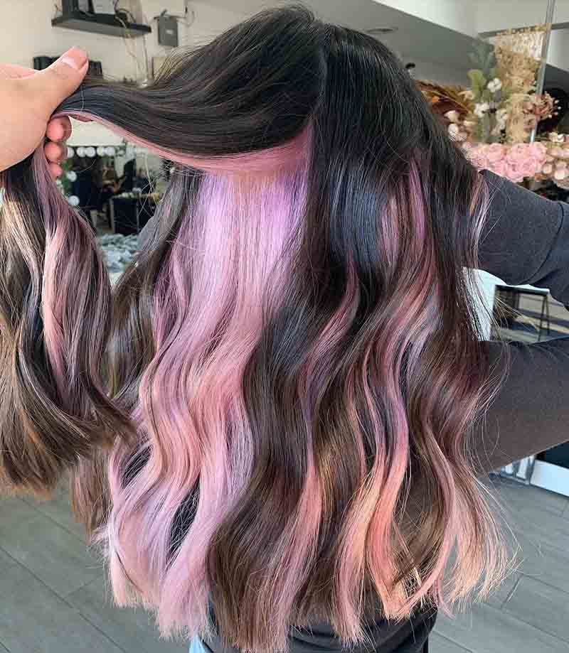 7 Mesmerizing Peekaboo Hair Extension Color