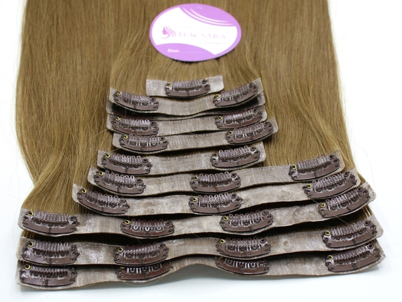 Choose Remy human hair clip-in hair extensions with short hair
