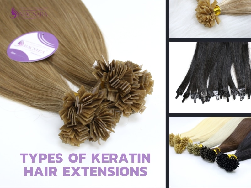 Types of keratin tip hair extensions