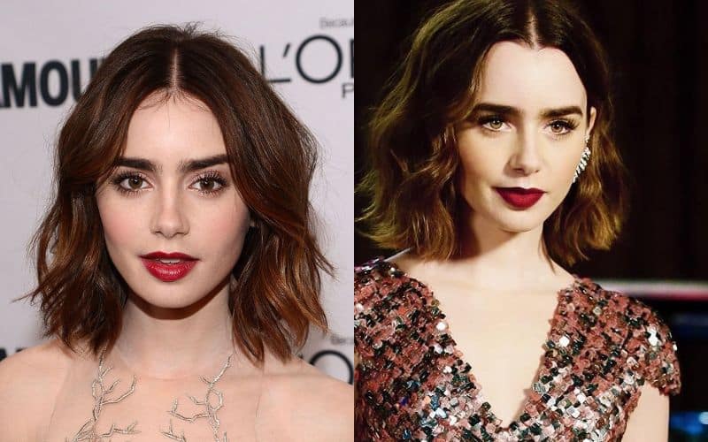 macsarahair-Lily-Collins-with-Wave-Bob-hairstyle