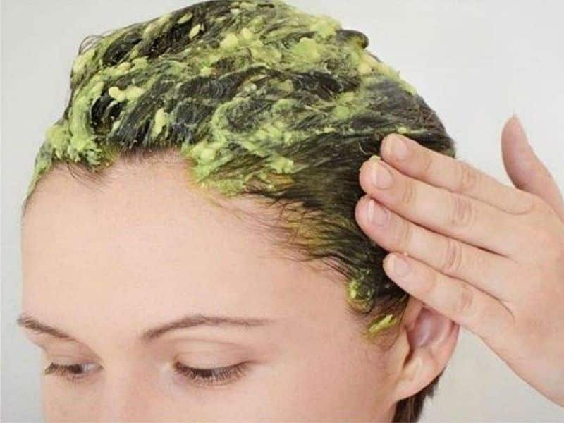 Apply avocado hair mask to hydrate your dry hair