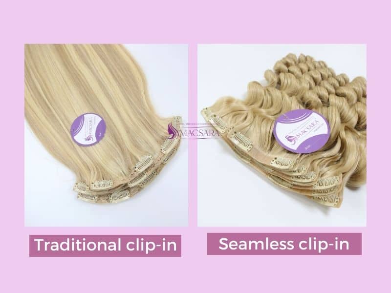 Clip-in hair extensions of Macsarahair