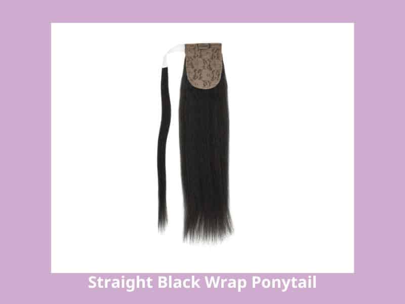 Straight Black Wrap Ponytail Hair Extensions