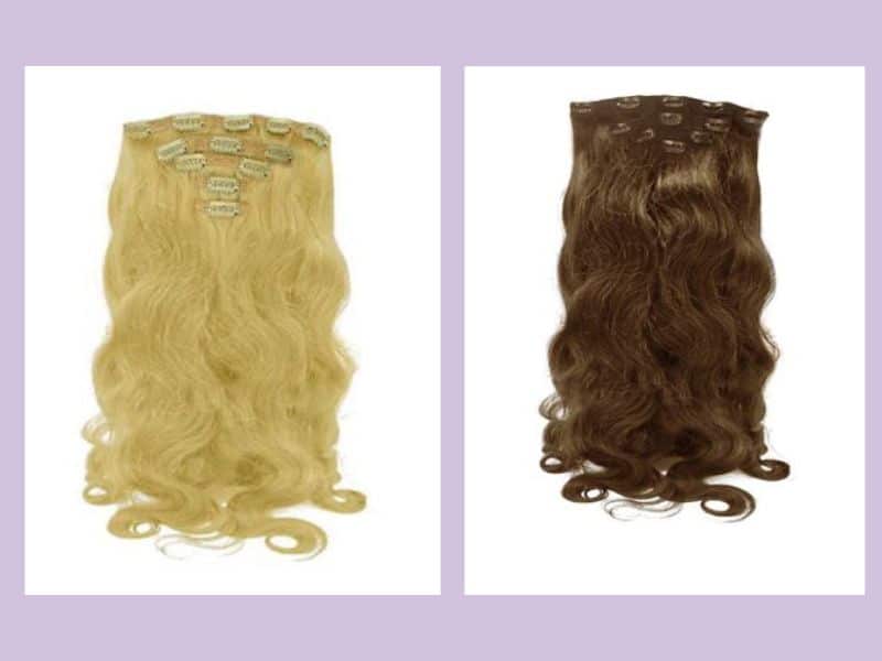 Water body wavy clip-in hair extensions
